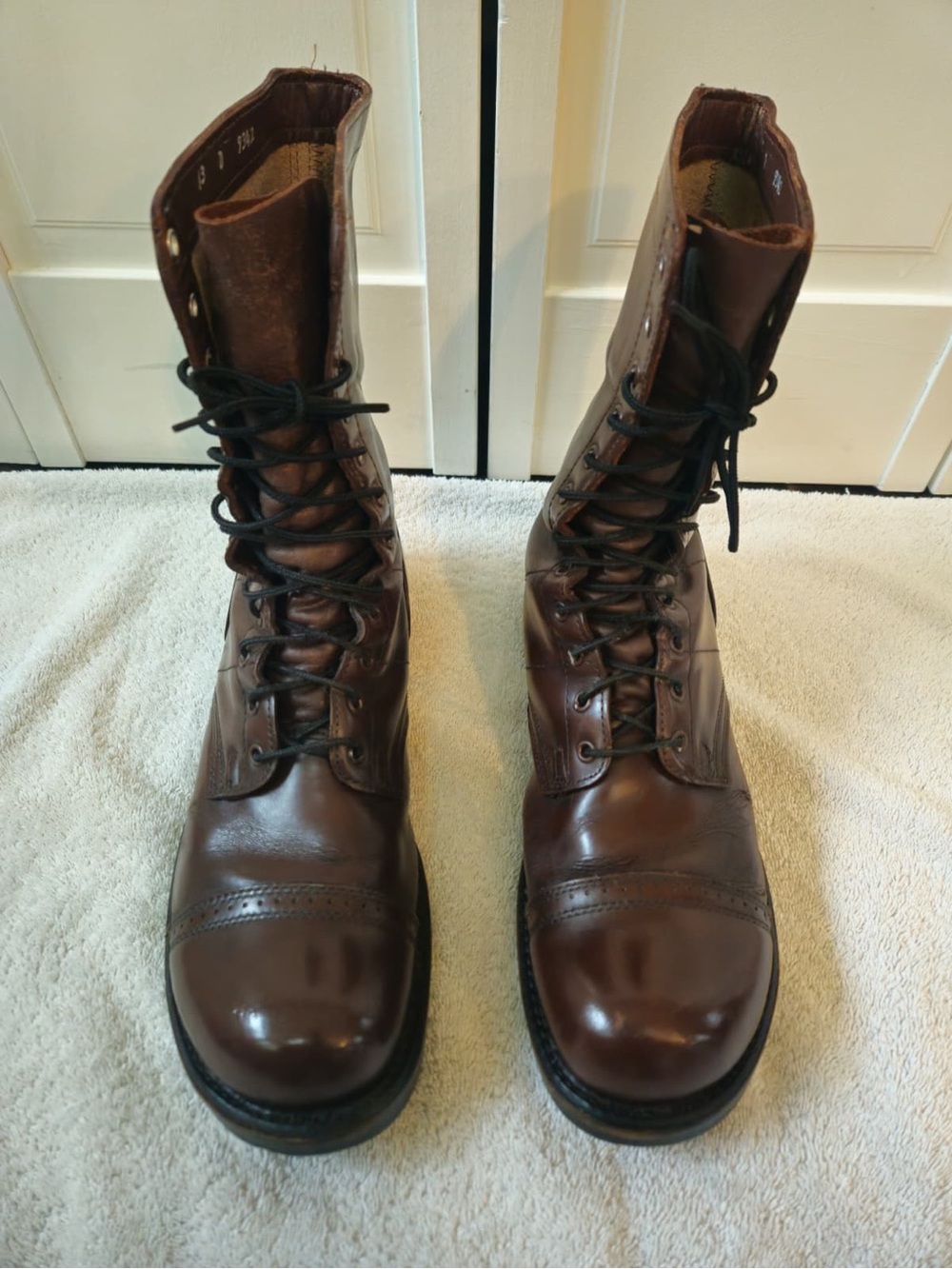 Corcoran WWII-design jump boots size 12D.